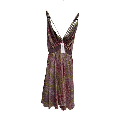 NWT Karma Highway Floral Paisley Mini Dress Womens One Size Boho Chic Fairy Y2K