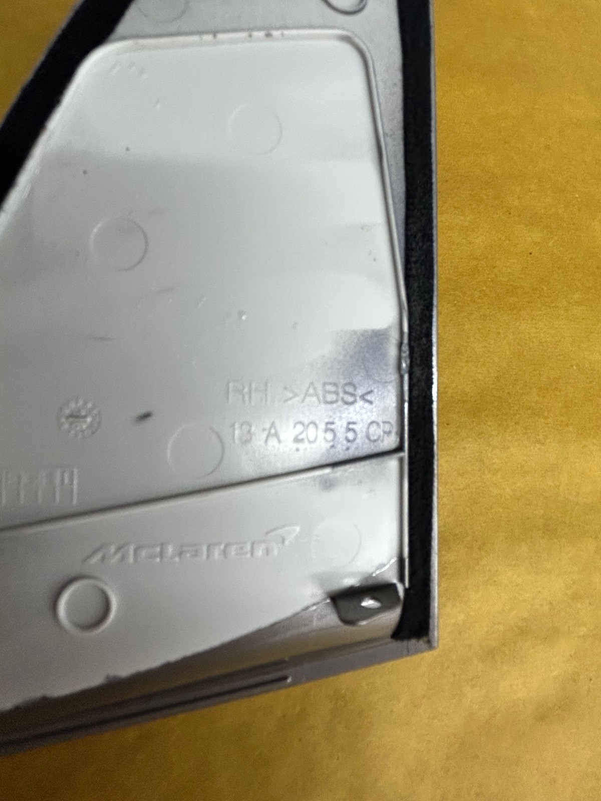McLaren Right side mirror base trim 13A2055CP, 570S, 570GT, 720S Blade Silver