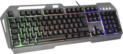 Speedlink LUNERA Metal Rainbow Keyboard - DE Schwarz Gaming Tastatur NEU OVP