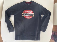 Dsquared2 Black Solid 100% Cotton Elastic Cuf...