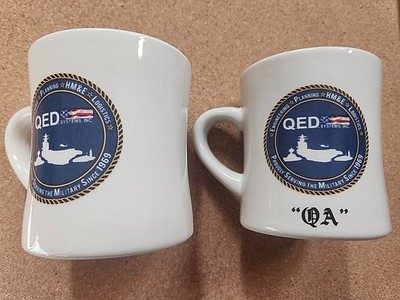 2 X QED Logistics US Navy Career Collectibles Mil-Art China Co. Coffee Mugs