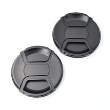 77mm Front Lens Cap 2 Pack Center Pinch Snap-On Camera Lens Cover