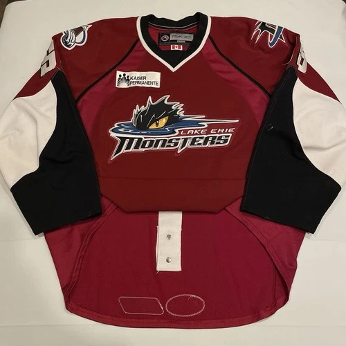 Game Worn Zach Cohen Cleveland Lake Erie Monsters AHL Hockey Jersey Used 56