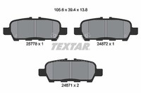Textar Bremsbelagsatz, Scheibenbremse Hinterachse U.A. FüR Infiniti, Nissan