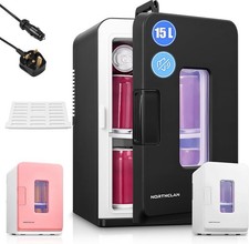 Mini Fridge 15L 21 Cans Mini Fridges for Bedrooms | AC+12V DC Power Small