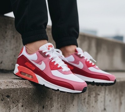 New NIKE Air Max 90 Classic Retro Men's Athletic Sneakers red crimson all sizes