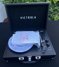 Victrola Journey Bluetooth Suitcase Record Player with 3-speed Turntable Black