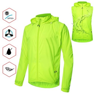 Freizeit Herren Fahrradjacke Outdoor Fahrrad Regenjacke Mit Ärmel Abnehmbar