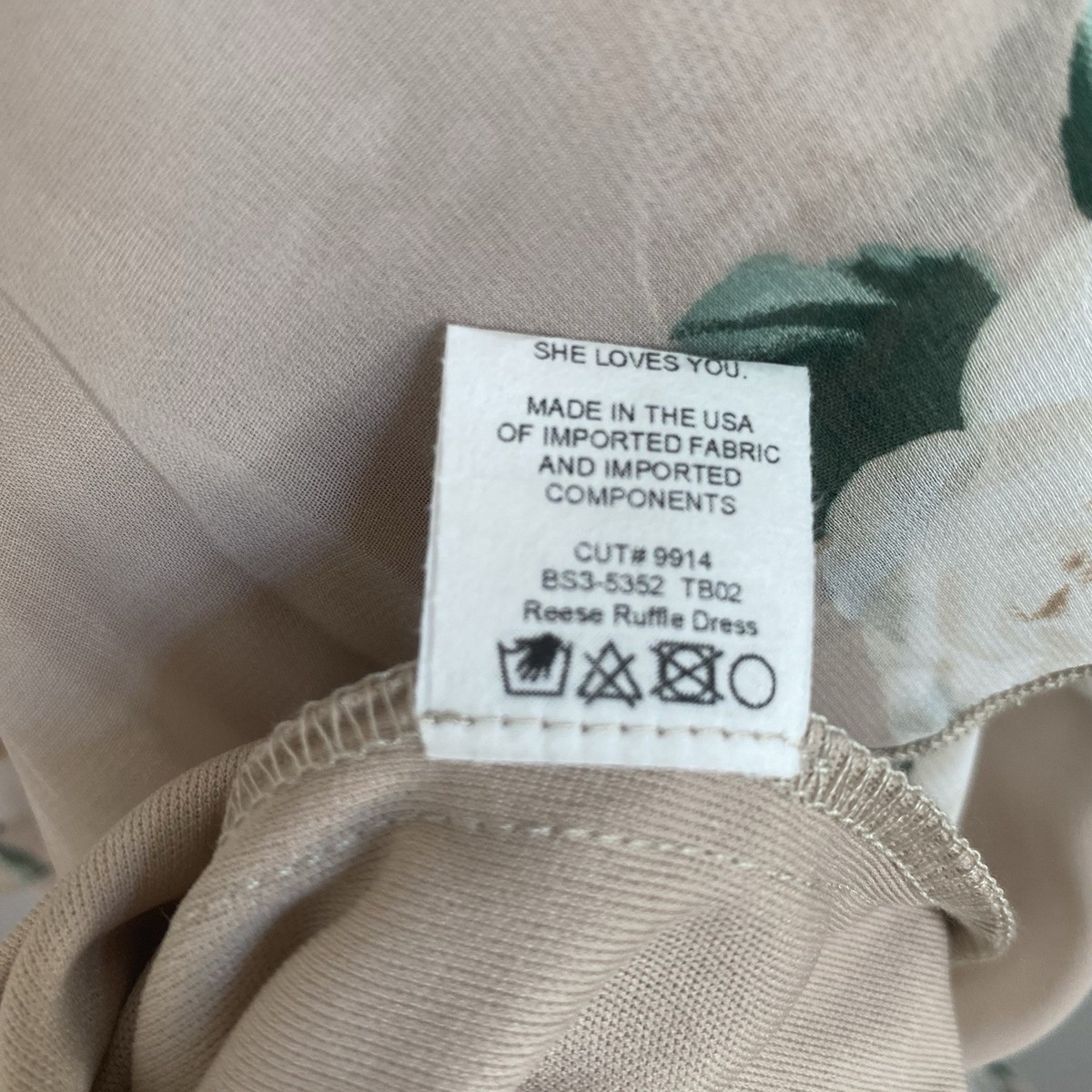 アンドマリー NWT Show Me Your Mumu Neutral Floral Midi Reese Ruffle Dress Size