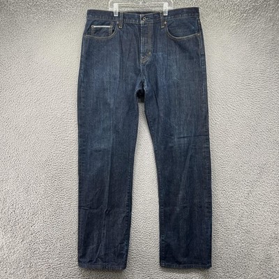 Gap 1969 Jeans Mens 38x32 Blue Straight Fit Selvedge Denim