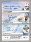 CEEDEE LAMB/JA'MARR CHASE/PUKA NACUA 2025 PANINI SELECT SUMMIT 3X-AUTO #054/100