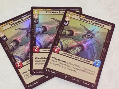 STAR WARS UNLIMITED TCG 3 ZYGERRIAN STARHOPPER FOILS GLOBAL SHIPPING