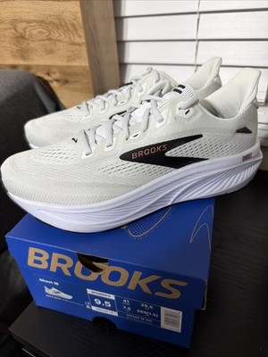 Brooks Ghost 18 Women s Size 9.5 White Black Rose Gold Running Shoes 1204821B105
