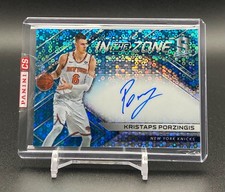 KRISTAPS PORZINGIS - 2017-18 Spectra IN THE ZONE NEON BLUE PRIZM AUTO #d 01/49