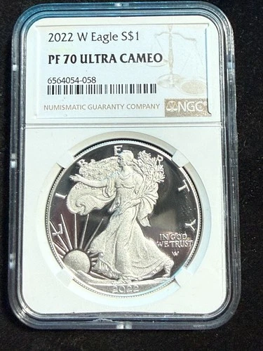 2022 W AMERICAN SILVER EAGLE PF 70 ULTRA CAMEO 058