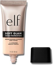 e.l.f. Soft Glam Foundation, Medium Coverage, Long-Lasting & Buildable Foundatio