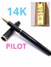 14K PILOT Fountain Pen Black 14K-585 Nib F