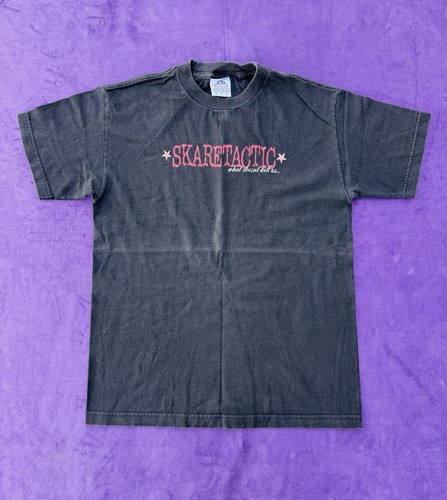 Vintage SKARE TACTIC Hardcore Punk Band T-Shirt Black Size M