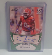 Leaf 2021 Draft Trevon Grimes Rookie Autograph Football Card #BA-TG1. rookie card picture