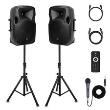 PRORECK Party 12 Powered DJ Speaker System 1000W 2-Way Bluetooth/USB Set
