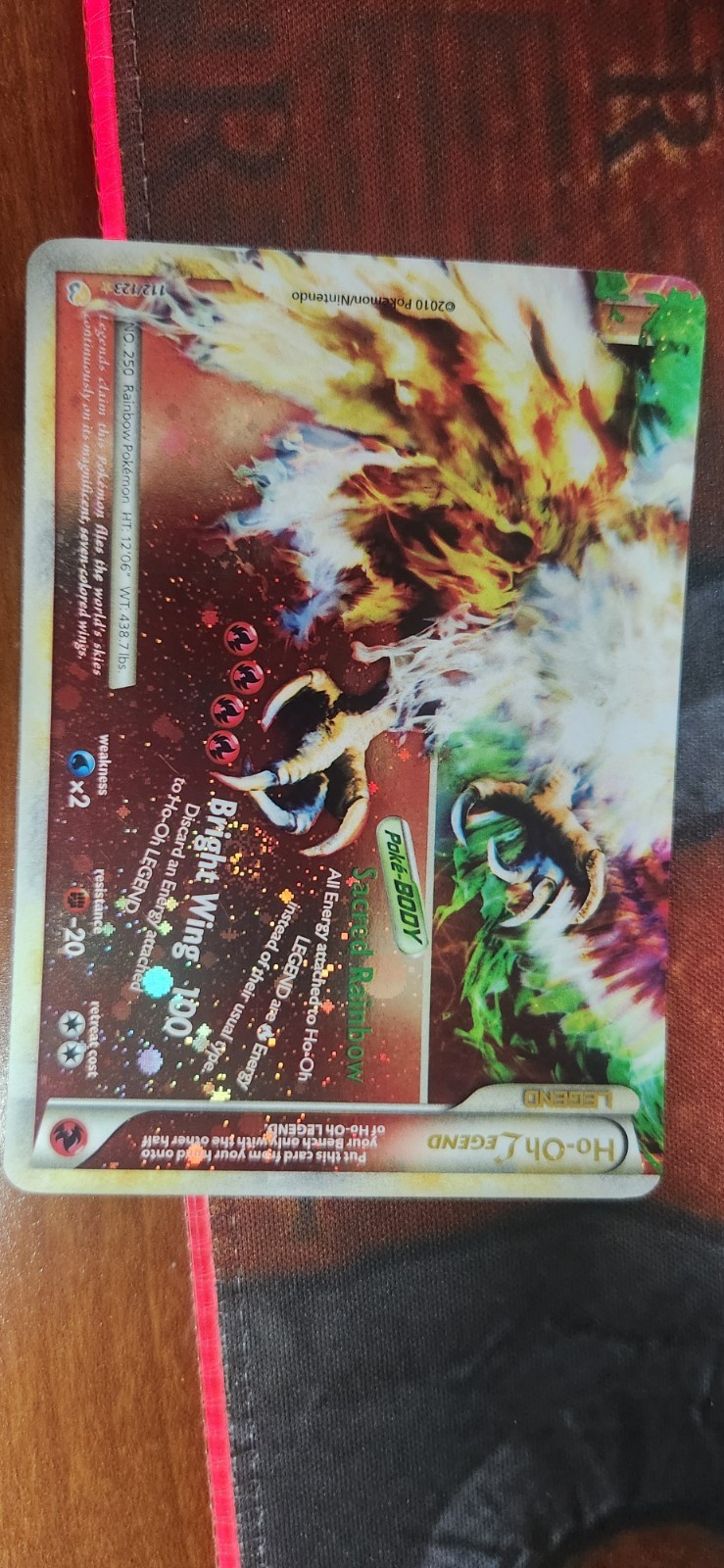 Ho-Oh Legend (Bottom) 112/123 Pokemon HeartGold SoulSilver Holo Ultra Rare Card