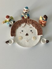 Vtg Raggedy Ann  Andy Mini Tea Set 1998 Magic Creations Country Collectibles