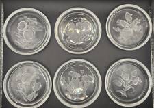 Vintage Val Saint Lambert kryształowe podstawki kwiatowe