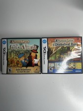 Professor Layton Curious Village & Diabolical Box DS Bundle Tested W/ Manuals!