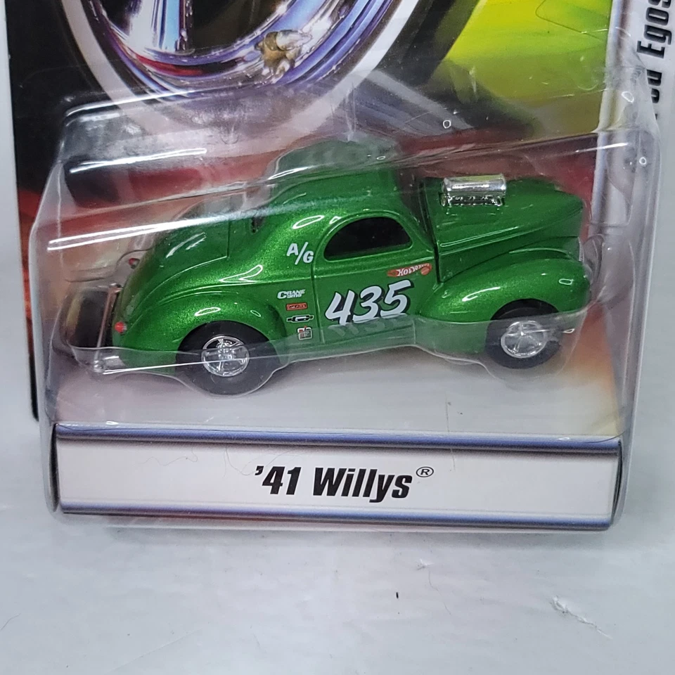 Hot Wheels Custom Classics 41 Willys Gasser Green Altered Egos 2007 New - Image 2 of 4