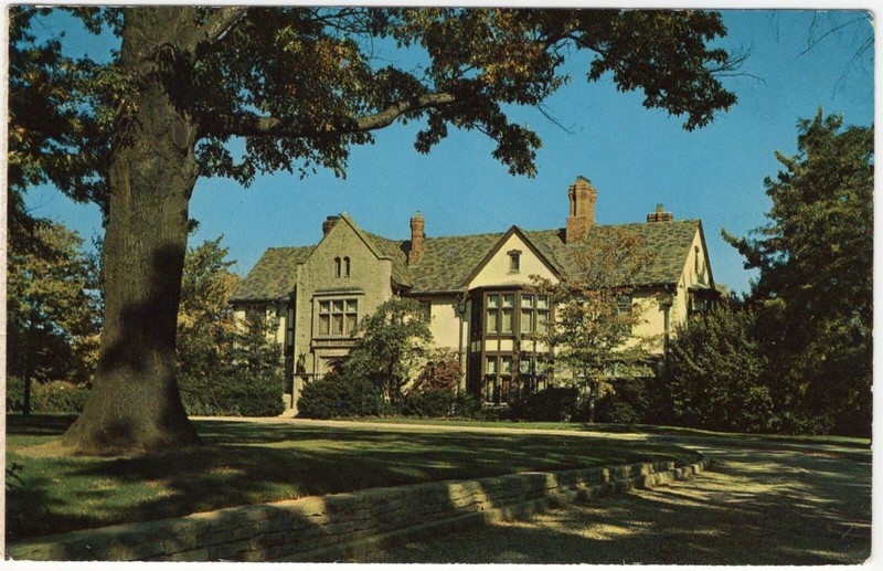 Color Postcard: Governor’s Mansion, Bexley, Columbus, Ohio, architecture
