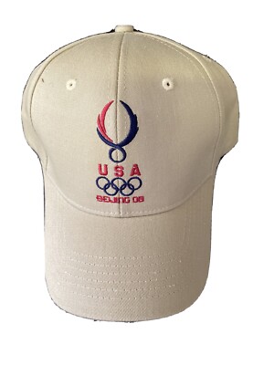 Vintage. Usa Bejing 2008 Olympic Ball cap In Tan