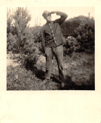Genuine Photo German Wagon driver looking for enemy. Aviator from March to Orel 1941