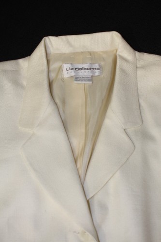 NWT LIZ CLAIBORNE Ivory "Classics" Blazer Womens Size 16-B8 - Picture 3 of 6