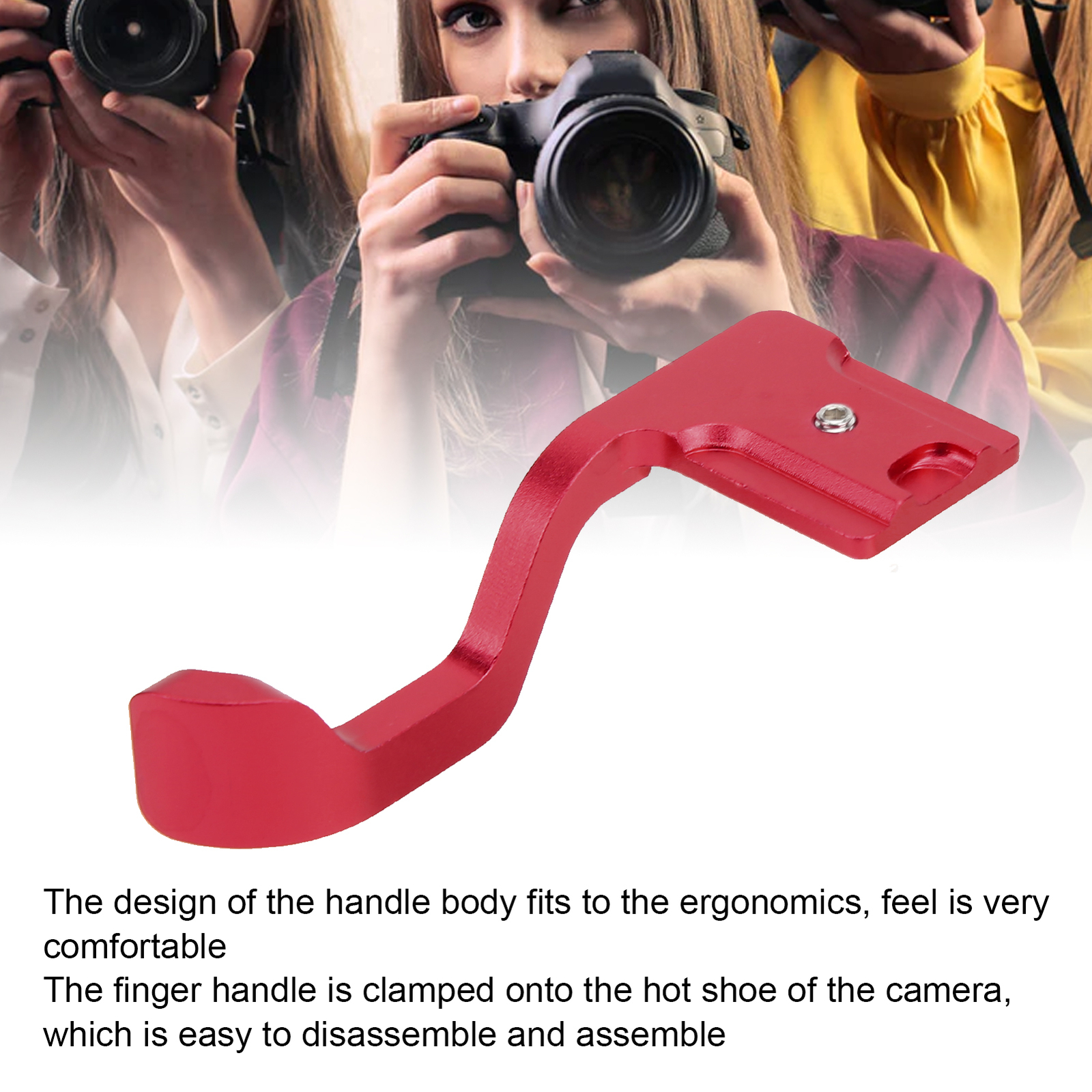 Metal Thumb Up Hand Grip, Ergonomic Hot Shoe Thumb Up Rest, Thumbs