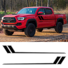 2X Glossy Black Side Door Fender Hockey Stripe Sticker For Toyota Tacoma Tundra