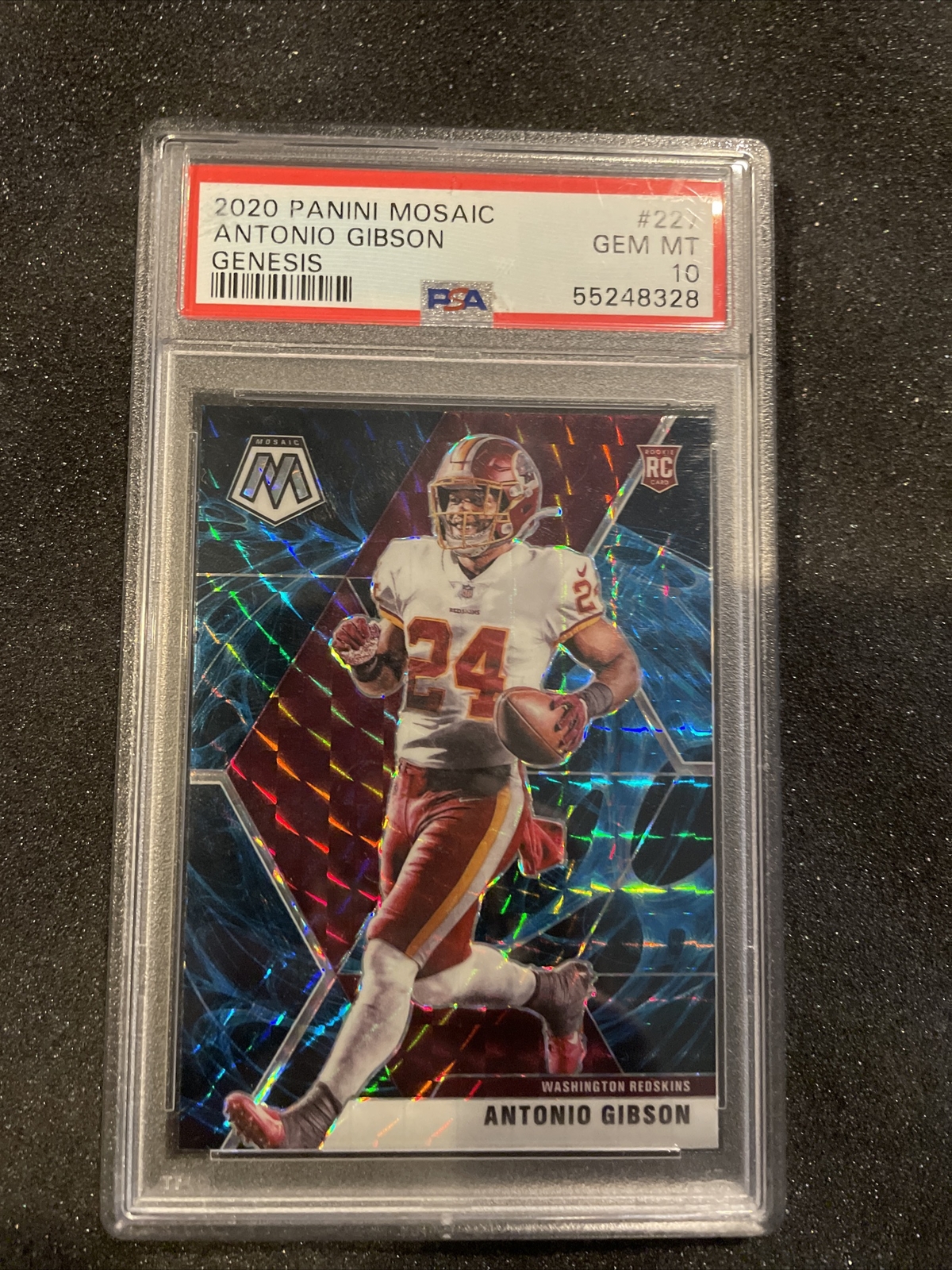 2020 Panini Mosaic Mosaic Genesis #227 Antonio Gibson PSA 10 Gem Mint