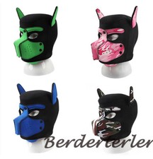 4 Colors Full Head Mask Cosplay For Women Role Play Puppy Hood Slaves Couples