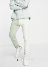 Sixth June Colourblock Joggers In Green Uk Xs D10