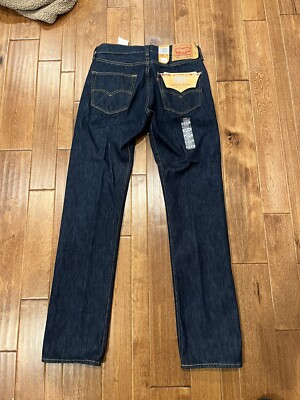 LEVI'S 501 ディスプレイ木枠 Vintage Levis 501 Dark Denim Wash Jeans Fuzzy 1996 Made in USA