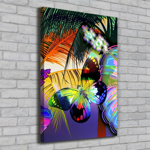 Tableau Sur Toile Tulup 70x140 - Femme Avec Des Skis - Impression Noir Et Blanc