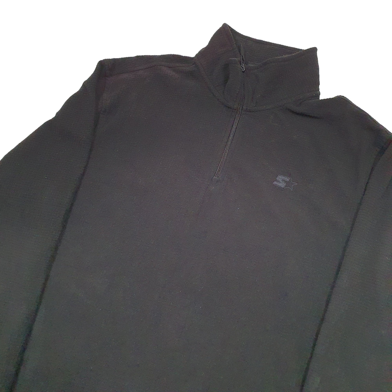 Mens STARTER Polyester 1/4 Quarter Zip Fleece Jumper L image 2