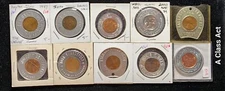 Lot of 10 Encased Lincoln Cents. See Photos. Our PC210