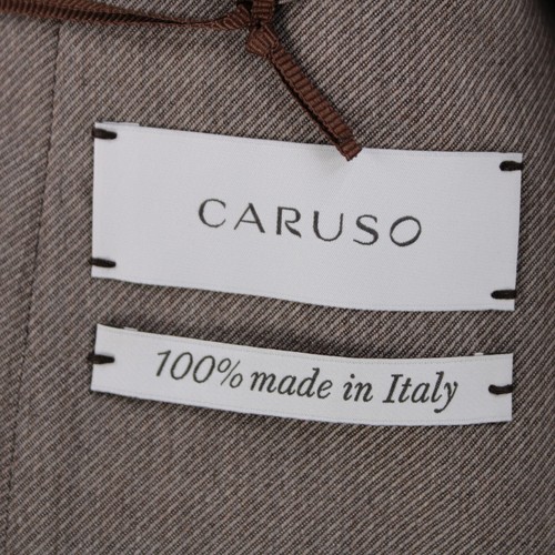 Caruso NWT 100% Wool Two Piece Suit Size 50R (40R US) Aida In Light Brown - Picture 8 of 15