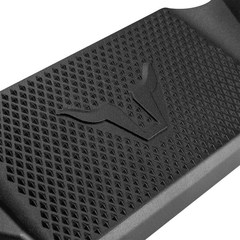 Par de peldaños laterales de aro de bully de aluminio negro 350 lb para Toyota Tacoma 05-23 Foto 4 de 4