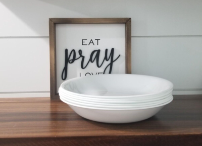 Corelle Classic Winter Frost White Set of 6 Pasta Bowls 20-oz NEW