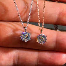 40 5cm Silver/Rose Gold Round AAA Cz Pendants Women's Stainless Steel Necklace