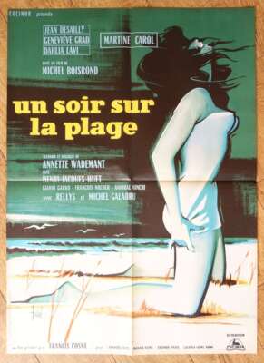 VIOLENT SUMMER Martine Carol original MEDIUM french movie poster '61 A