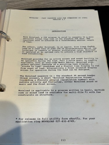 Novaload Commodore 64 Fast Cassette Load Kit Software Disk 2.1 & 2.2 Disk's x 2 - Afbeelding 15 van 18