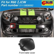 Front Bumper Tow Hook Eye Cover Cap Fit Mini R60 JCW Cooper 51119806062
