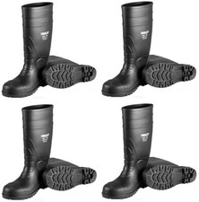 Tingley Rubber 31161.07 Size 7 Black PVC Over The Sock Waterproof Boots - 4 pair
